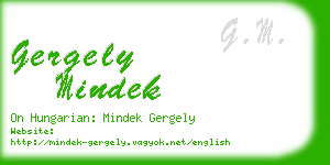 gergely mindek business card